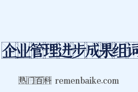 企业管理进步成果组词是什么意思的图片